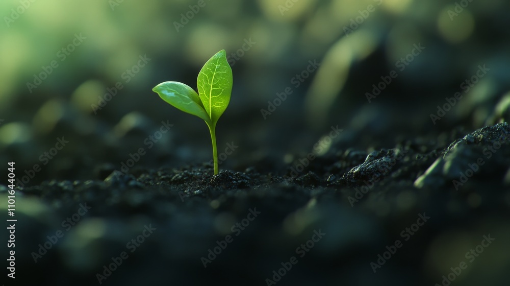 Nurturing new life, tender green sprout emerging, rich dark soil, earthy textures, sustainable agriculture concept, hope and growth symbolism, macro detail, soft natural lighting Nurturing new life, tender green sprout emerging, rich dark soil, earthy textures, sustainable agriculture concept, hope and growth symbolism, macro detail, soft natural lighting