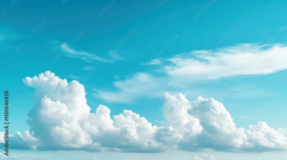 Bright and clear sky with soft clouds, creating a cheerful and uplifting atmosphere perfect for summer themes. Bright and clear sky with soft clouds, creating a cheerful and uplifting atmosphere perfect for summer themes.