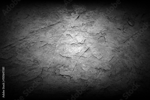 Old black grunge stone wall texture as background