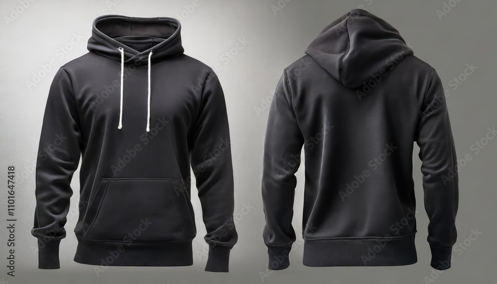 Set of Black Front and Back View T-Shirt, Hoodie, and Sweatshirt with Transparent Background – High-Quality Cutout Apparel Template for Design Mockups and Fashion Projects Set of Black Front and Back View T-Shirt, Hoodie, and Sweatshirt with Transparent Background – High-Quality Cutout Apparel Template for Design Mockups and Fashion Projects
