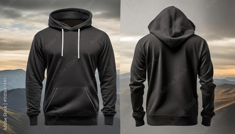 Set of Black Front and Back View Tee Hoodie Hoody Sweatshirt in Modern Design with Transparent Background, Ideal for Mockups, Branding, Fashion Showcases, and Apparel Presentations. Set of Black Front and Back View Tee Hoodie Hoody Sweatshirt in Modern Design with Transparent Background, Ideal for Mockups, Branding, Fashion Showcases, and Apparel Presentations.