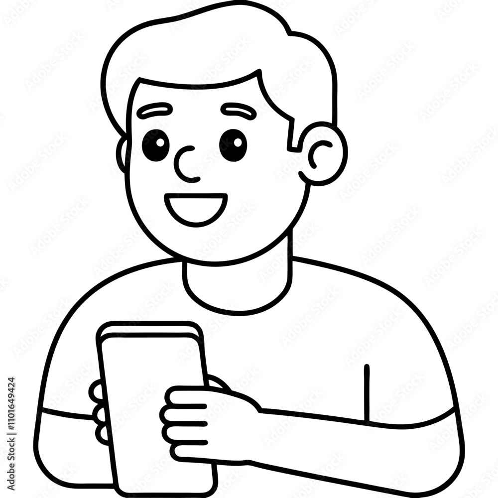 internet and smartphone addiction cartoon illustration internet and smartphone addiction cartoon illustration