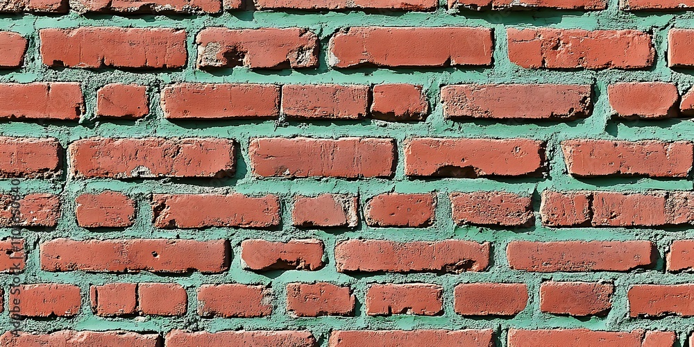 Red brick wall texture with green mortar. Red brick wall texture with green mortar.