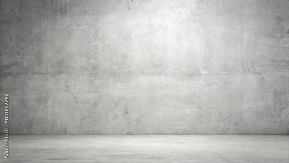 Empty Room with a Light Grey Concrete Wall and Floor Empty Room with a Light Grey Concrete Wall and Floor