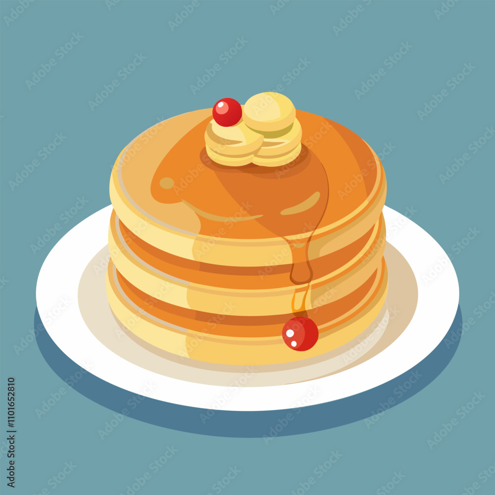Delicious Pancakes with Syrup and Butter Delicious Pancakes with Syrup and Butter