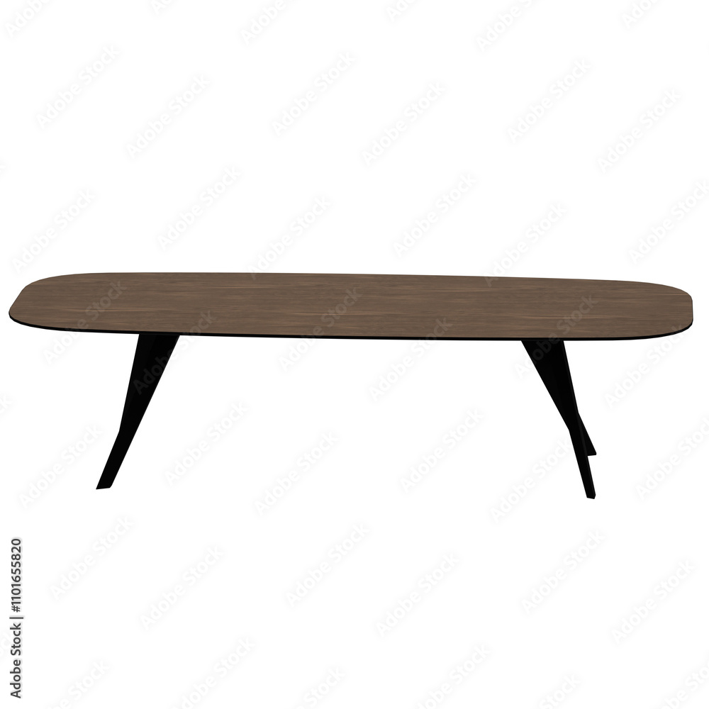3d render rectangular table with transparent background 3d render rectangular table with transparent background