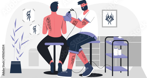 Tattoo artist Illustration