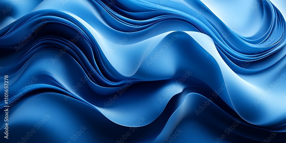 Abstract blue wavy background.