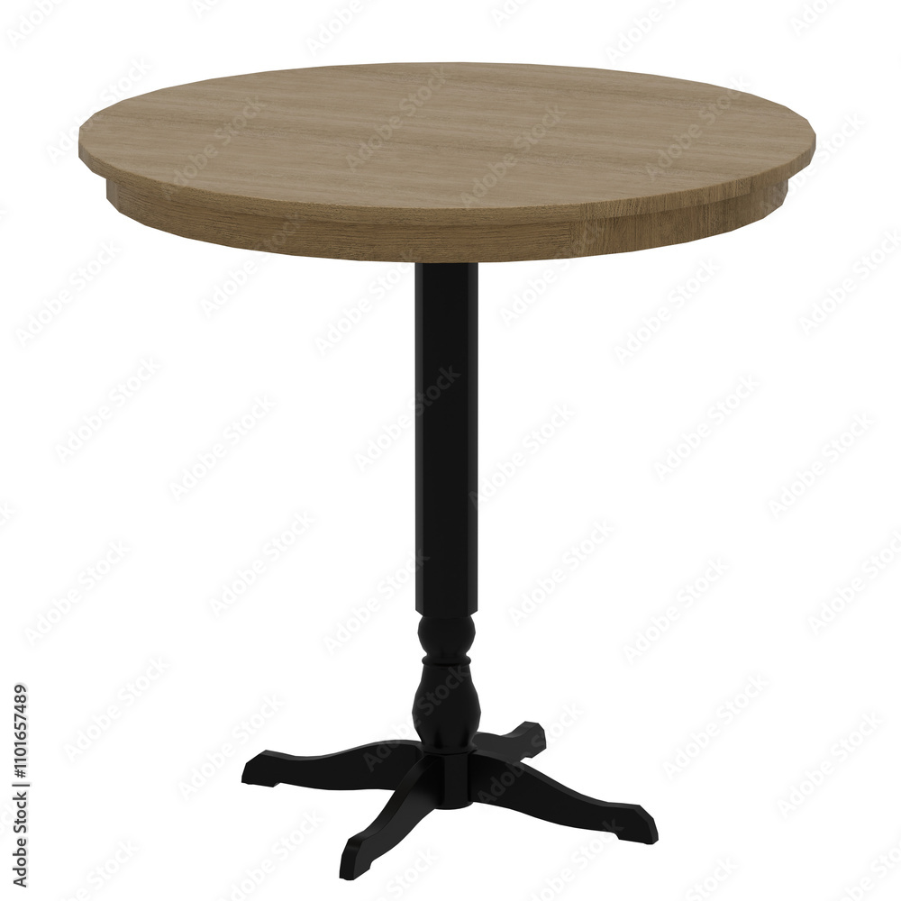 3d render round table with transparent background 3d render round table with transparent background