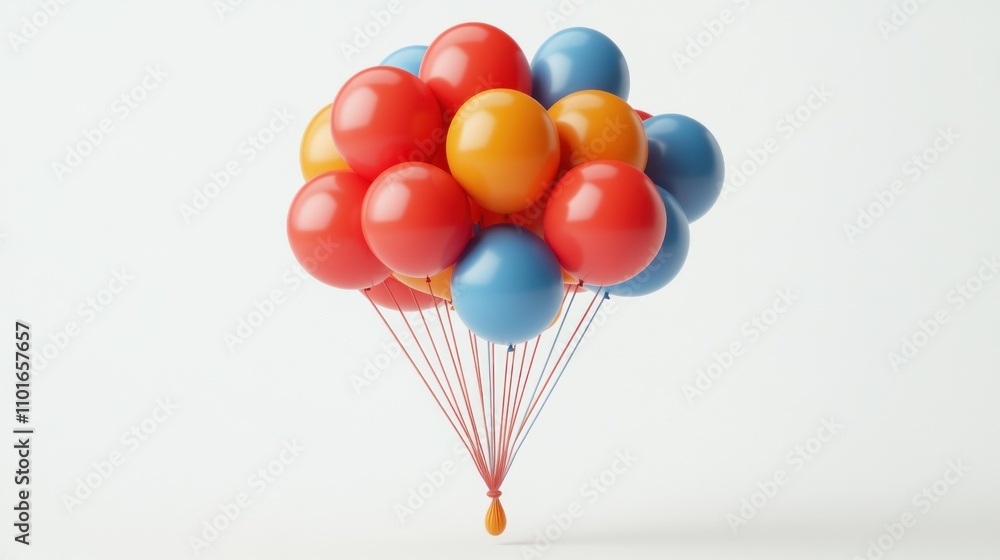 A Colorful Bunch Of Balloons Floating In Air A Colorful Bunch Of Balloons Floating In Air