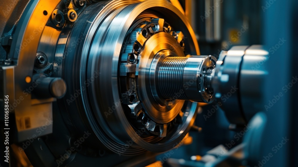 Turbocharger rotor in a balancing machine, with technicians closely monitoring the adjustments. The specialized setup emphasizes the critical role of balancing in repair and maintenance. Turbocharger rotor in a balancing machine, with technicians closely monitoring the adjustments. The specialized setup emphasizes the critical role of balancing in repair and maintenance.
