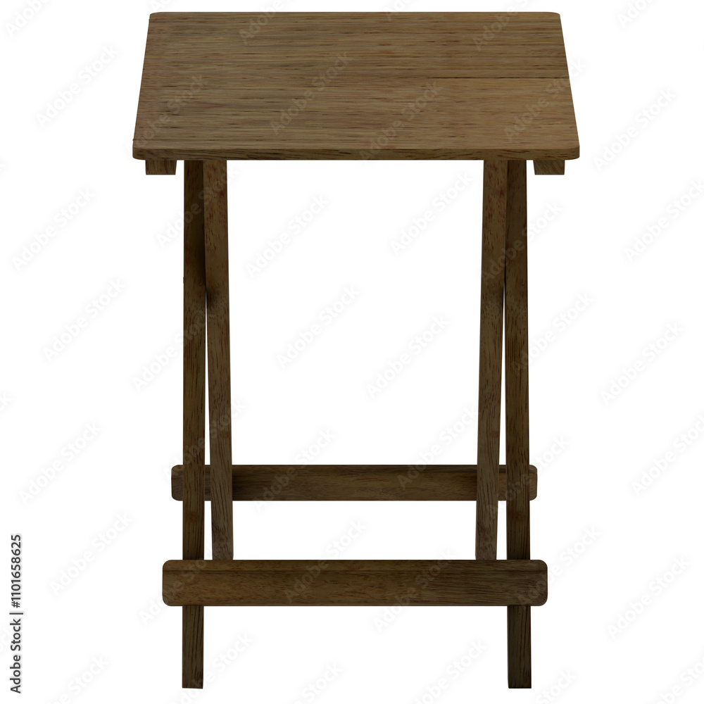 3d render square table with transparent background 3d render square table with transparent background