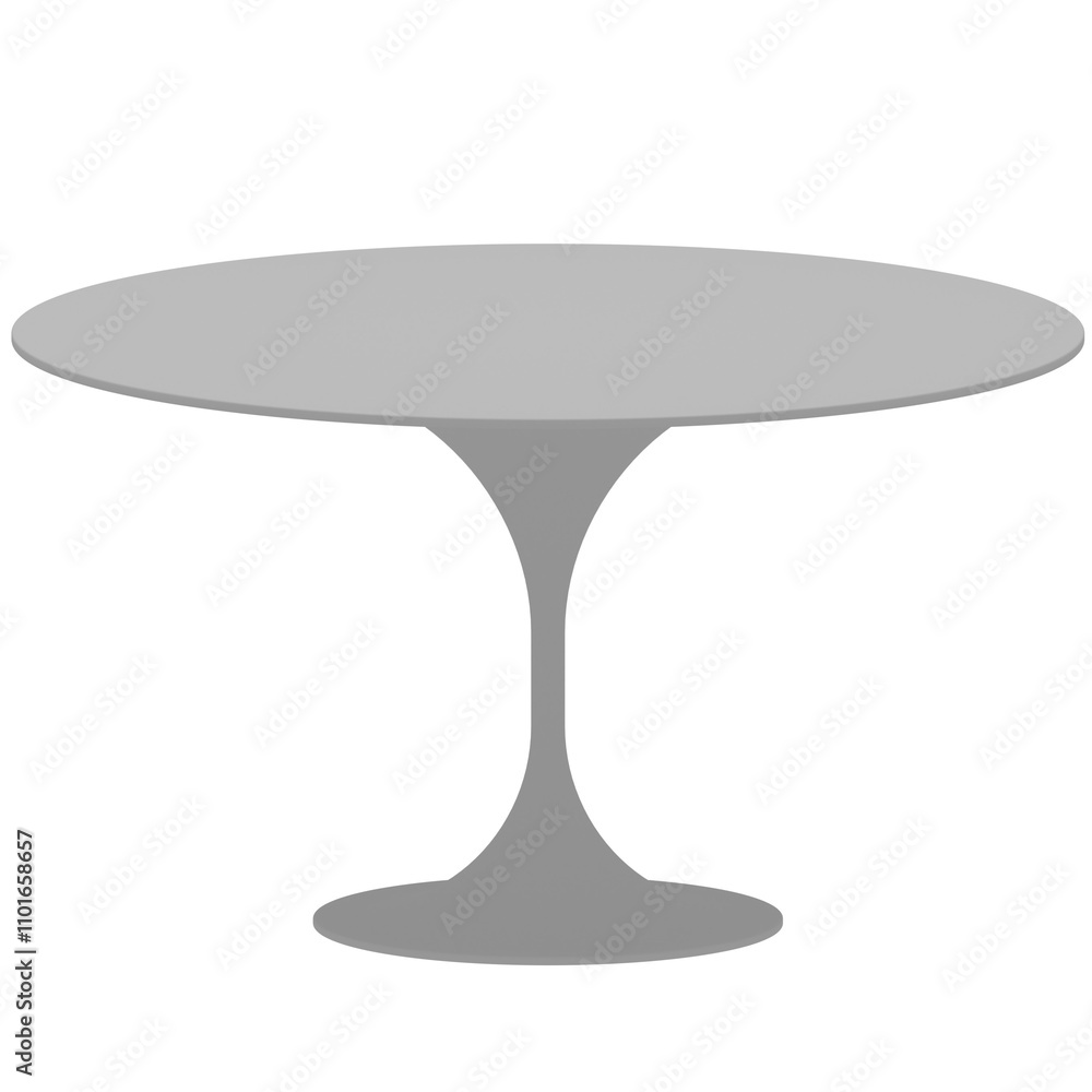 3d render round table with transparent background 3d render round table with transparent background
