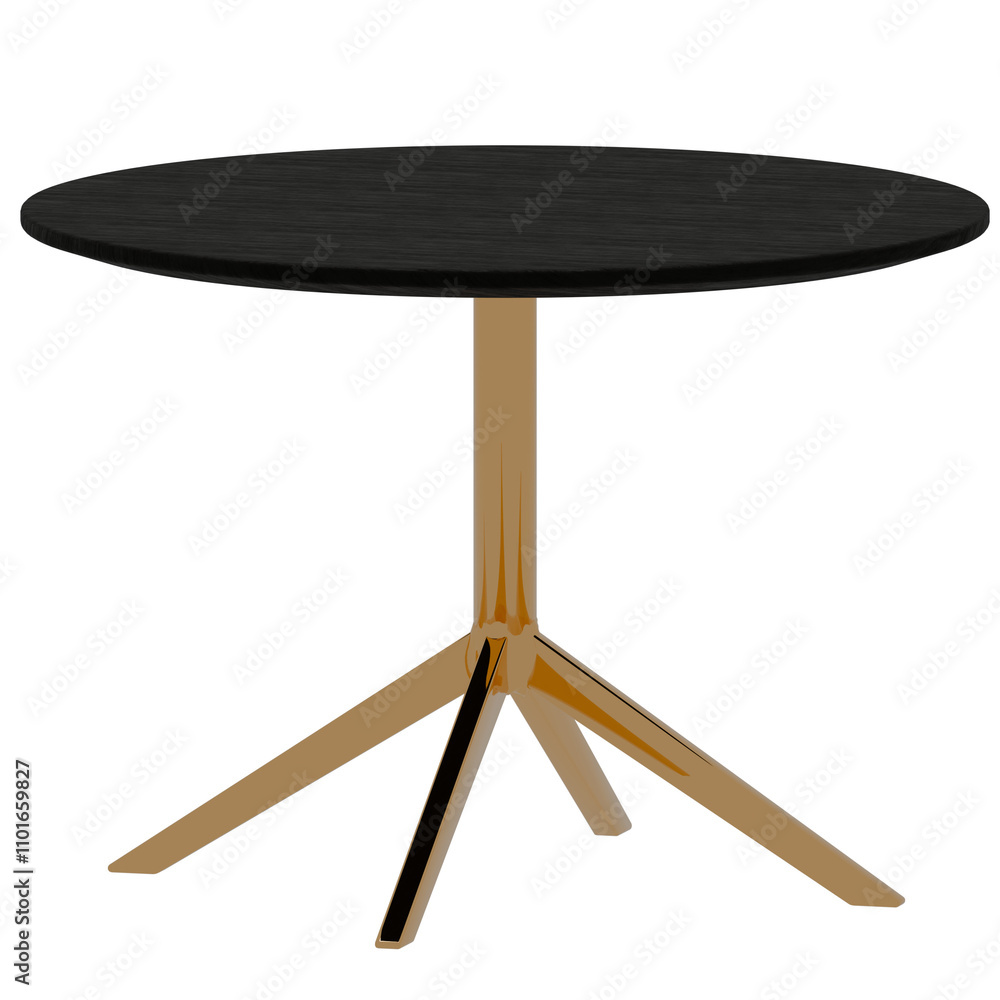 3d render round table with transparent background 3d render round table with transparent background