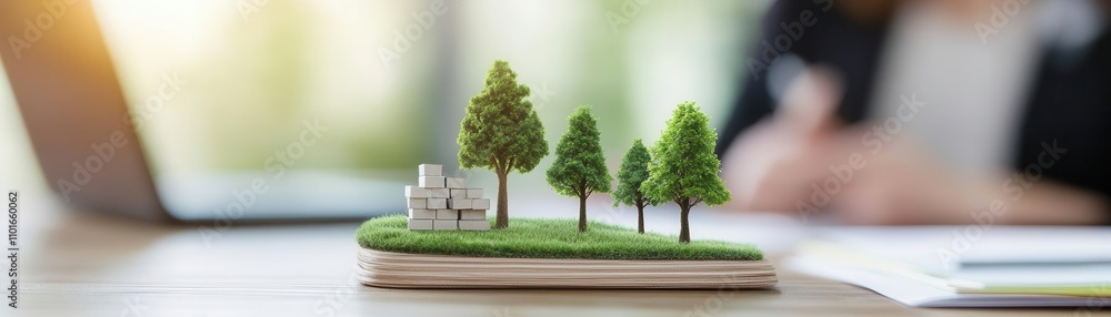 Business leaders evaluating reforestation funding strategies, green decor enhancing the office, photo-realistic, environmentally conscious decision-making Business leaders evaluating reforestation funding strategies, green decor enhancing the office, photo-realistic, environmentally conscious decision-making