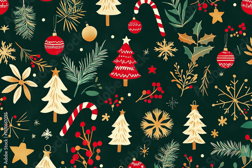 Seasonal Design with Decorative Holiday Elements (christmas-tree)