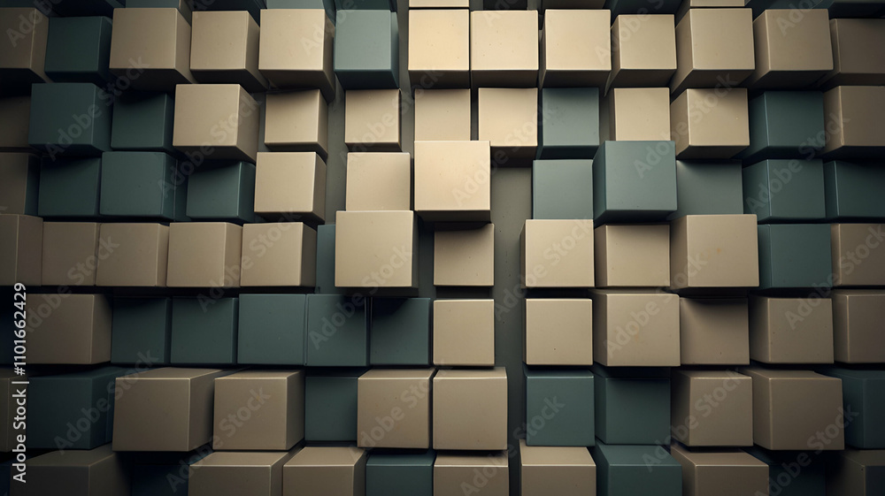 A small, perfectly balanced arrangement of squares and circles floating on a neutral background. Abstract Background/Wallpaper A small, perfectly balanced arrangement of squares and circles floating on a neutral background. Abstract Background/Wallpaper