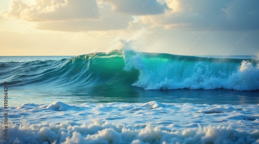Naklejka premium Pride Waves: A Symbolization of Strength in the Ocean