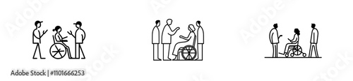 A modern one-line drawing representing a team of people, emphasizing the theme of diversity and inclusion.