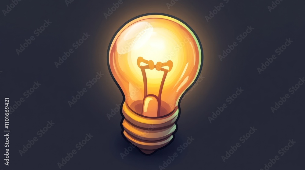 Glowing Lightbulb Illuminating Ideas Innovation Glowing Lightbulb Illuminating Ideas Innovation