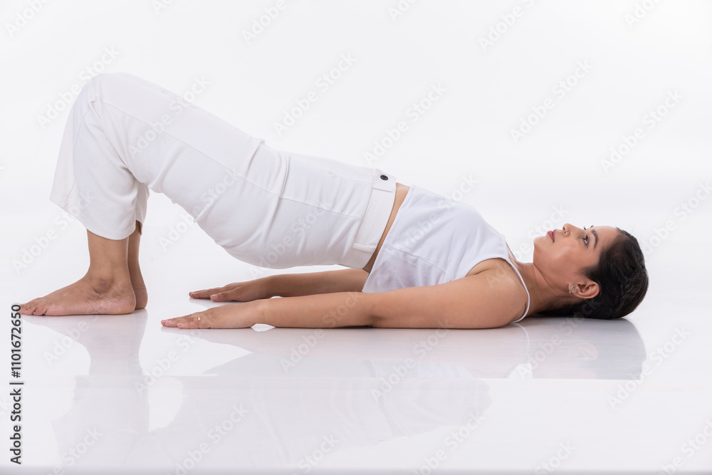 Studio shot of a young fit woman doing yoga exercises white background, Studio shot of a young fit woman doing yoga exercises white background,