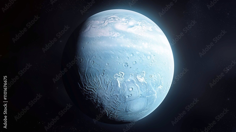 Uranus showcases its distinctive blue hues and atmospheric details in the vastness of space Uranus showcases its distinctive blue hues and atmospheric details in the vastness of space