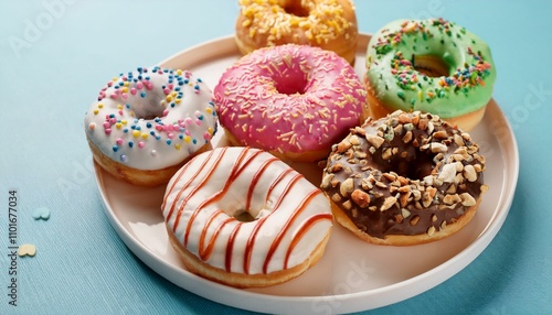 The table is overflowing with sweet, delicious donuts. 