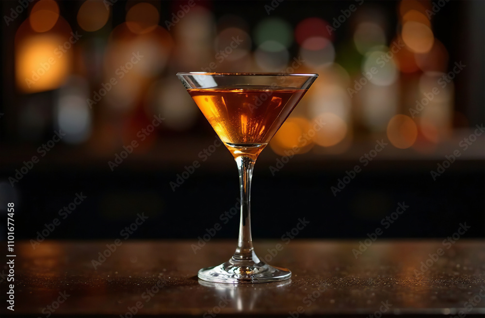Glass of Martini on dark background. Drink photo bar restaurant. AI Generative Glass of Martini on dark background. Drink photo bar restaurant. AI Generative