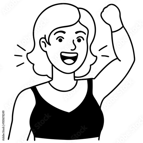 public approval for happy woman