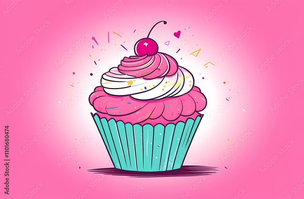 Cupcake with candle Cupcake with candle