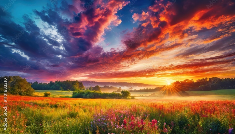 Majestic K Sunset Over Field – Captivating Sunrise-Sunset Landscape with Stunning Colors, Vibrant Sky, and Serene Atmosphere Across Open Countryside for Inspiring, Natural Visual Journey Majestic K Sunset Over Field – Captivating Sunrise-Sunset Landscape with Stunning Colors, Vibrant Sky, and Serene Atmosphere Across Open Countryside for Inspiring, Natural Visual Journey