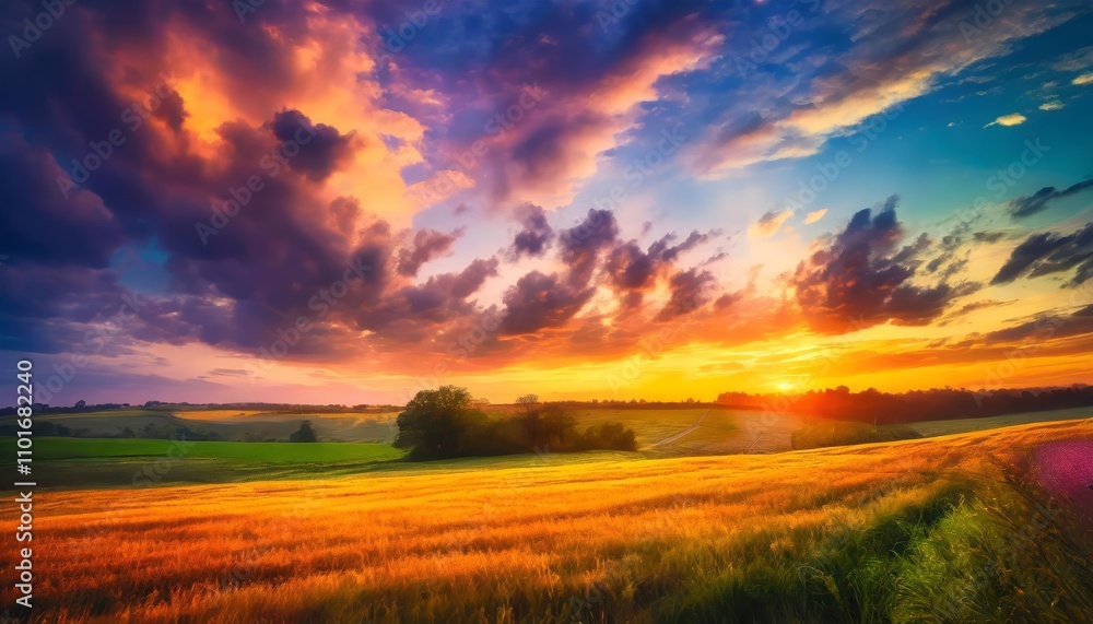 Sunset Over the Field in Captivating K: A Majestic Sunrise-Sunset Landscape Capturing the Beauty of Natures Golden Glow with Stunning Detail and Vibrant Colors, Perfect for Any Nature Lover Sunset Over the Field in Captivating K: A Majestic Sunrise-Sunset Landscape Capturing the Beauty of Natures Golden Glow with Stunning Detail and Vibrant Colors, Perfect for Any Nature Lover
