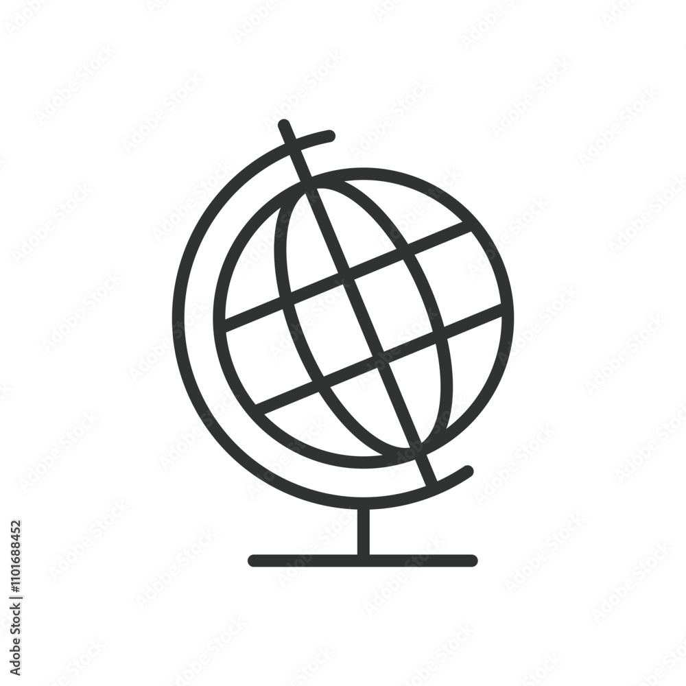 Globe, icon in line design. Globe, world, earth, planet, geography, global, sphere on white background vector. Globe editable stroke icon Globe, icon in line design. Globe, world, earth, planet, geography, global, sphere on white background vector. Globe editable stroke icon
