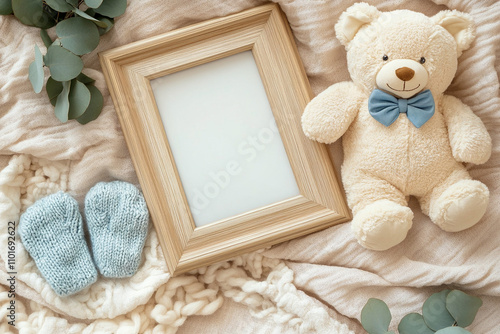 teddy bear and frame