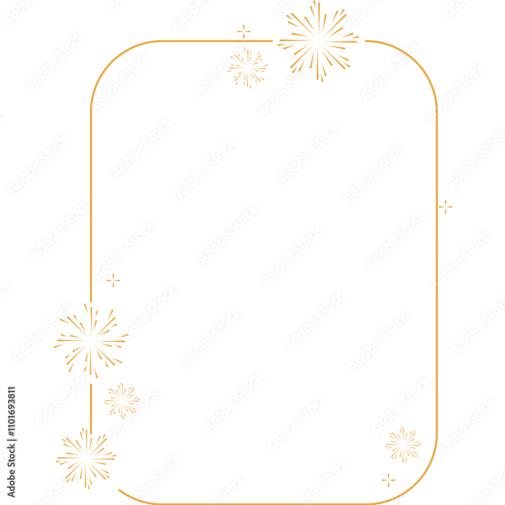 Obraz premium Firework Decorative Frame