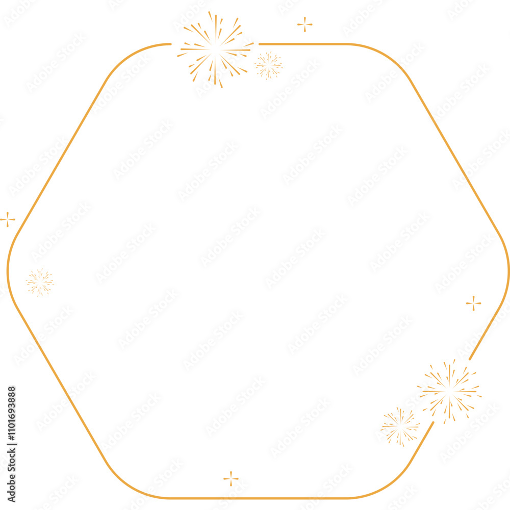 Obraz premium Firework Decorative Frame