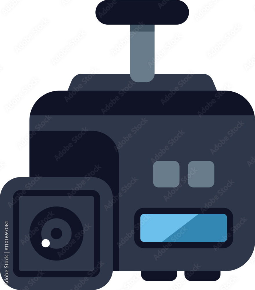 Modern dashboard camera is recording a video on the road Modern dashboard camera is recording a video on the road