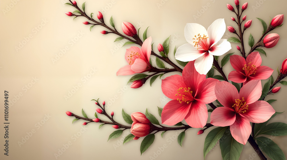 Artistic Floral Mural Artistic Floral Mural