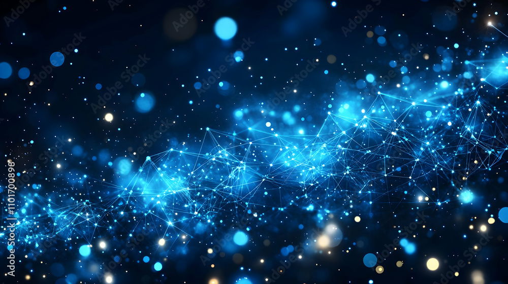 Soft Abstract Digital Art of Machine Learning Network with Interconnected Nodes and Copy Space Soft Abstract Digital Art of Machine Learning Network with Interconnected Nodes and Copy Space