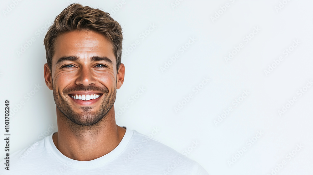 Studio Portrait of Handsome Man with Confident Smile Studio Portrait of Handsome Man with Confident Smile