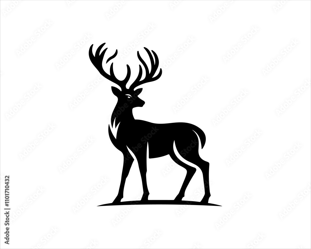silhouette of a deer silhouette of a deer
