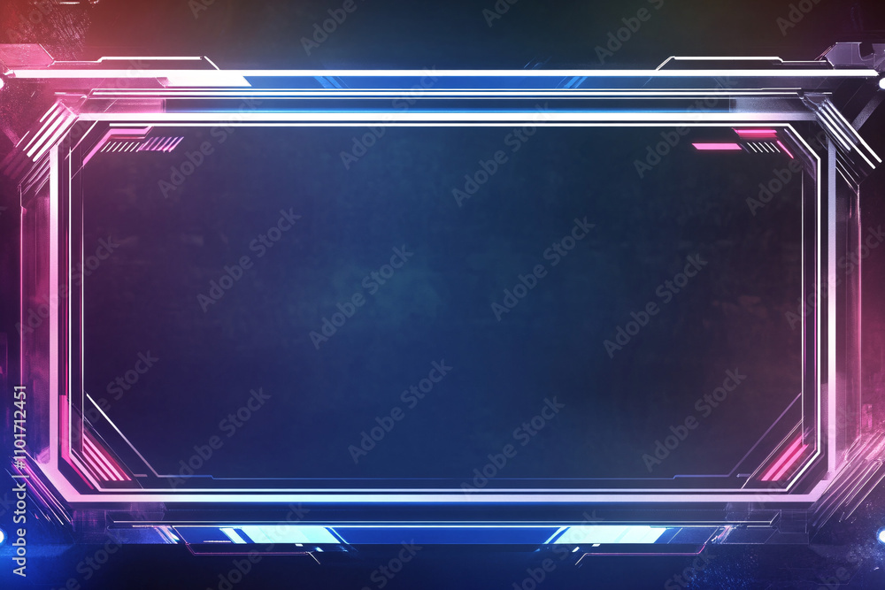 a vibrant digital frame with neon pink and blue glowing accents on a dark background evoking a sleek sci-fi aesthetic
a vibrant digital frame with neon pink and blue glowing accents on a dark background evoking a sleek sci-fi aesthetic