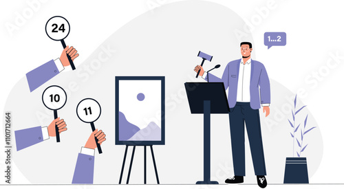 Auction Concept Illustration