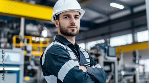 Industrial Maintenance Engineer in Safety Gear