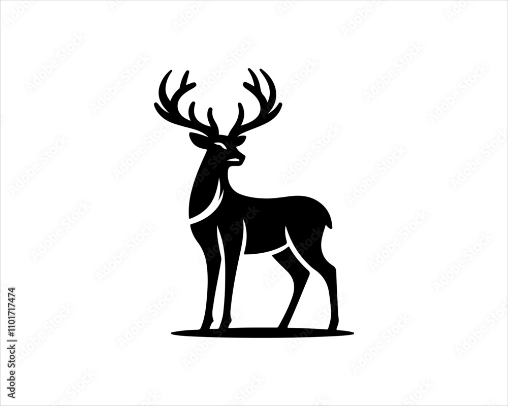 deer silhouette vector illustration deer silhouette vector illustration
