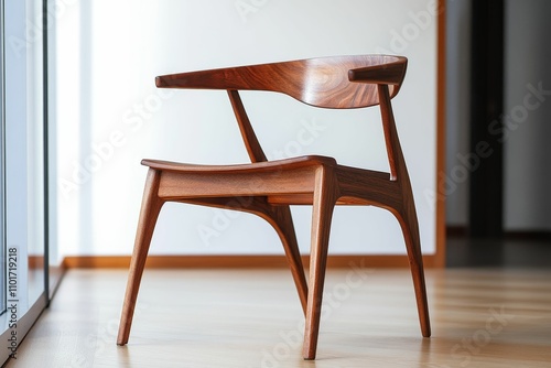 Wallpaper Mural Sleek, wooden chair; modern design. Torontodigital.ca