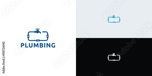 Plumbing water logo idea, plumbing service logo.