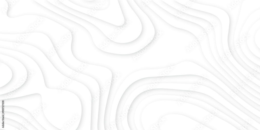 Fototapeta premium Abstract White paper cut background with lines.3d realistic papercut decoration textured with wavy layers. modern wallpaper texture and 3d realistic design use for banner flyers, posters. 
