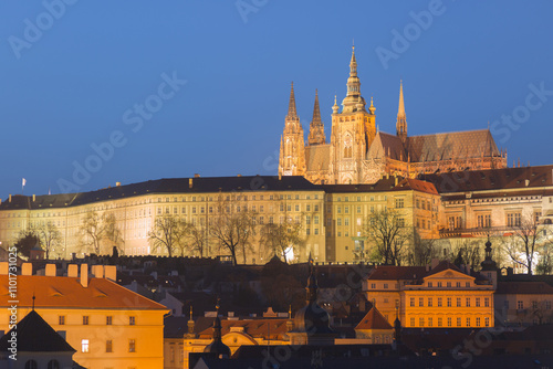 Prague at night, Czech Republic, Europe

