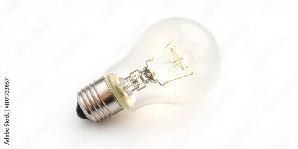 Hyper realistic photo of LED light bulb representing energy efficiency and environmental friendliness, isolated on white background with copy space for text, green, copy space Hyper realistic photo of LED light bulb representing energy efficiency and environmental friendliness, isolated on white background with copy space for text, green, copy space